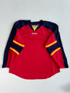 Reebok Blank Hockey Jersey Red Navy Yellow (4Xl/5Xl)