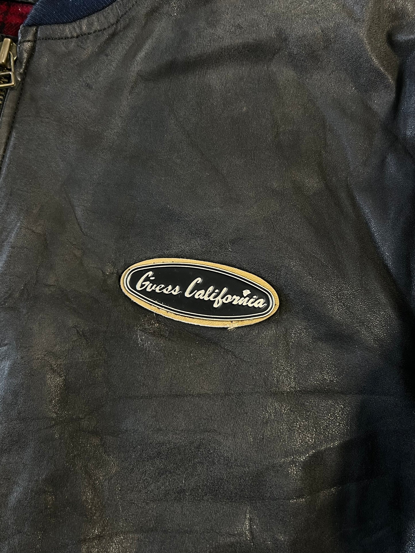 ZGuess Authentic Original Leather Jacket (RARE) (L)