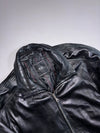 Garant Genuine Leather Bomber Jacket – Black, Ribbed Hem (XL/2XL)