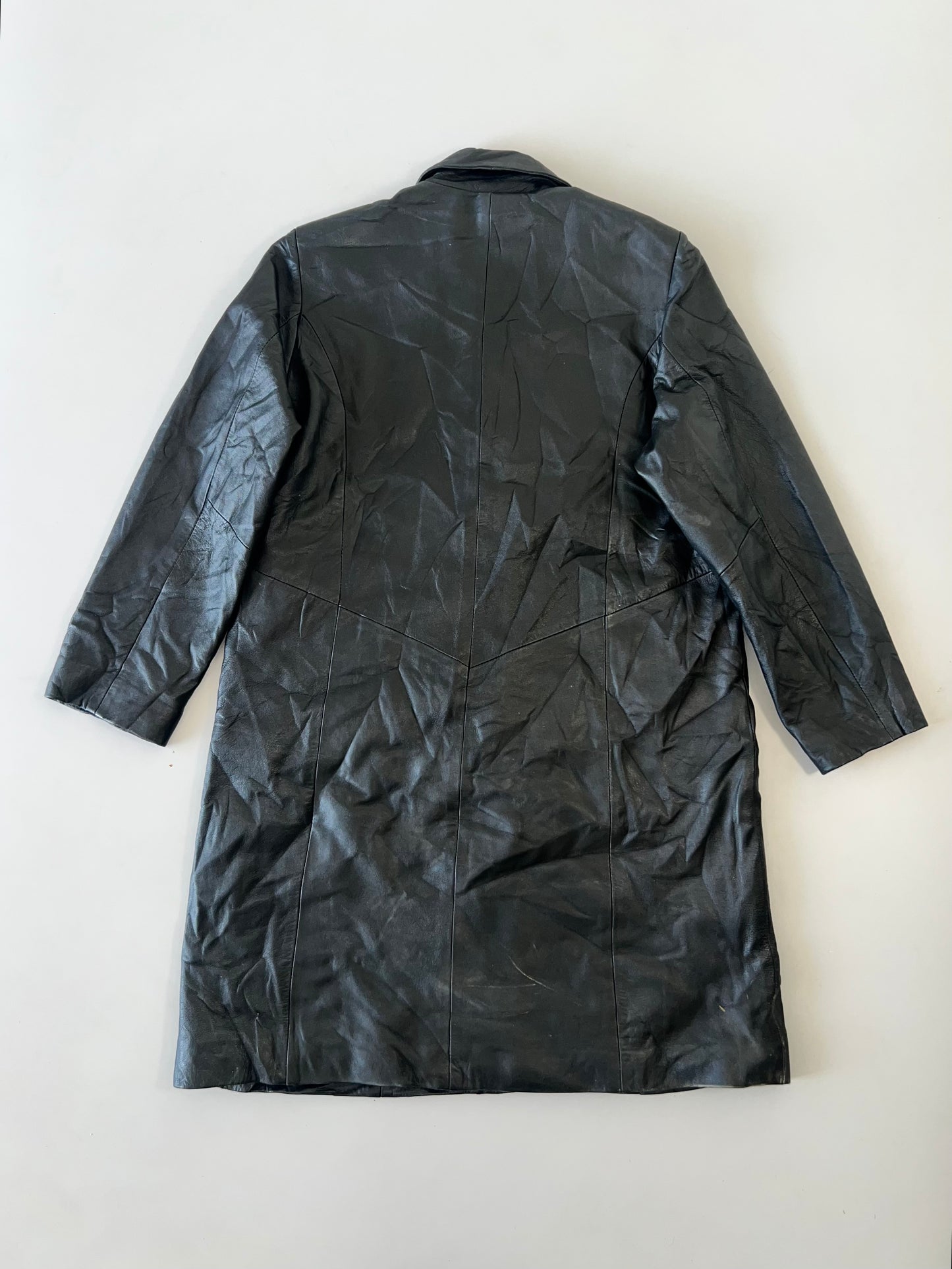 !                                                                                                                                                                                                                Ultra Premium Original Leather Trench Coat (L)