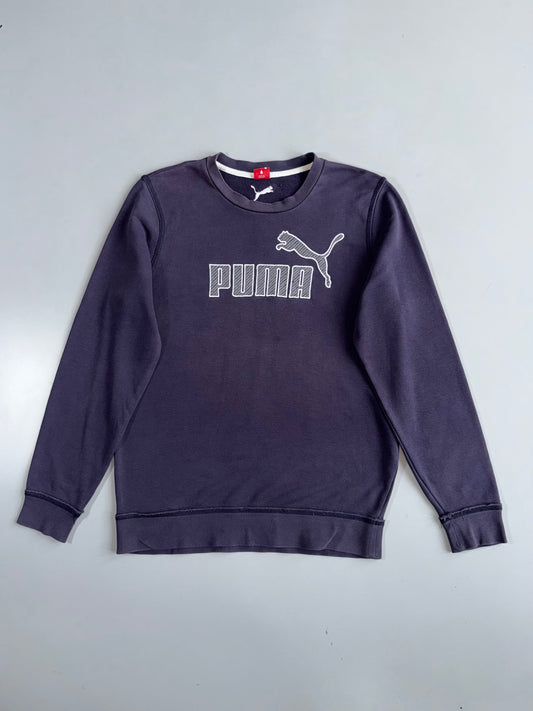 Puma Crewneck Sweatshirt | Navy Purple | Embroidered Logo (M)
