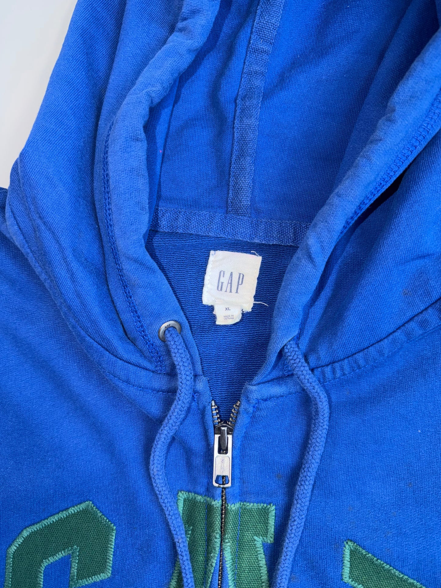 !        Vintage GAP 'Royal & Forest' Arch Logo Zip-Up (XL)