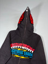 Vintage Reputation Black Lightning Shark Full Zip Hoodie (M)