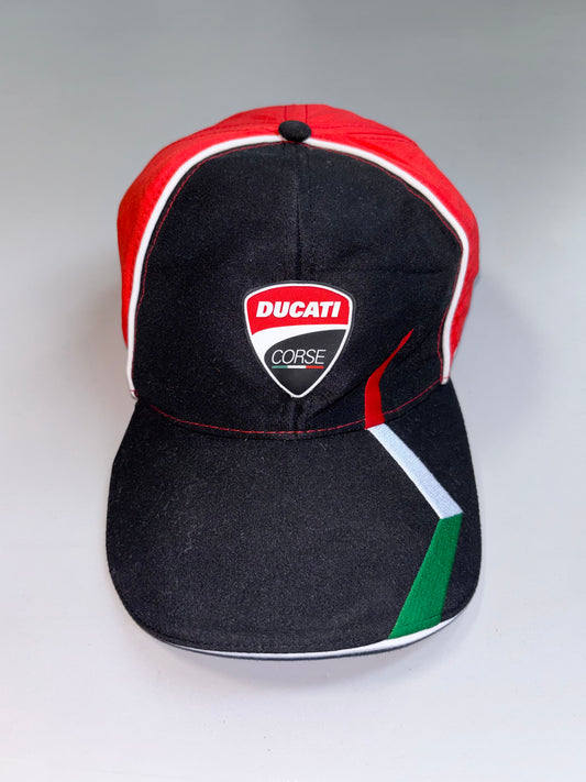 Ducati Corse Italian Flag Colorblock Racing Baseball Cap (Adjustable)