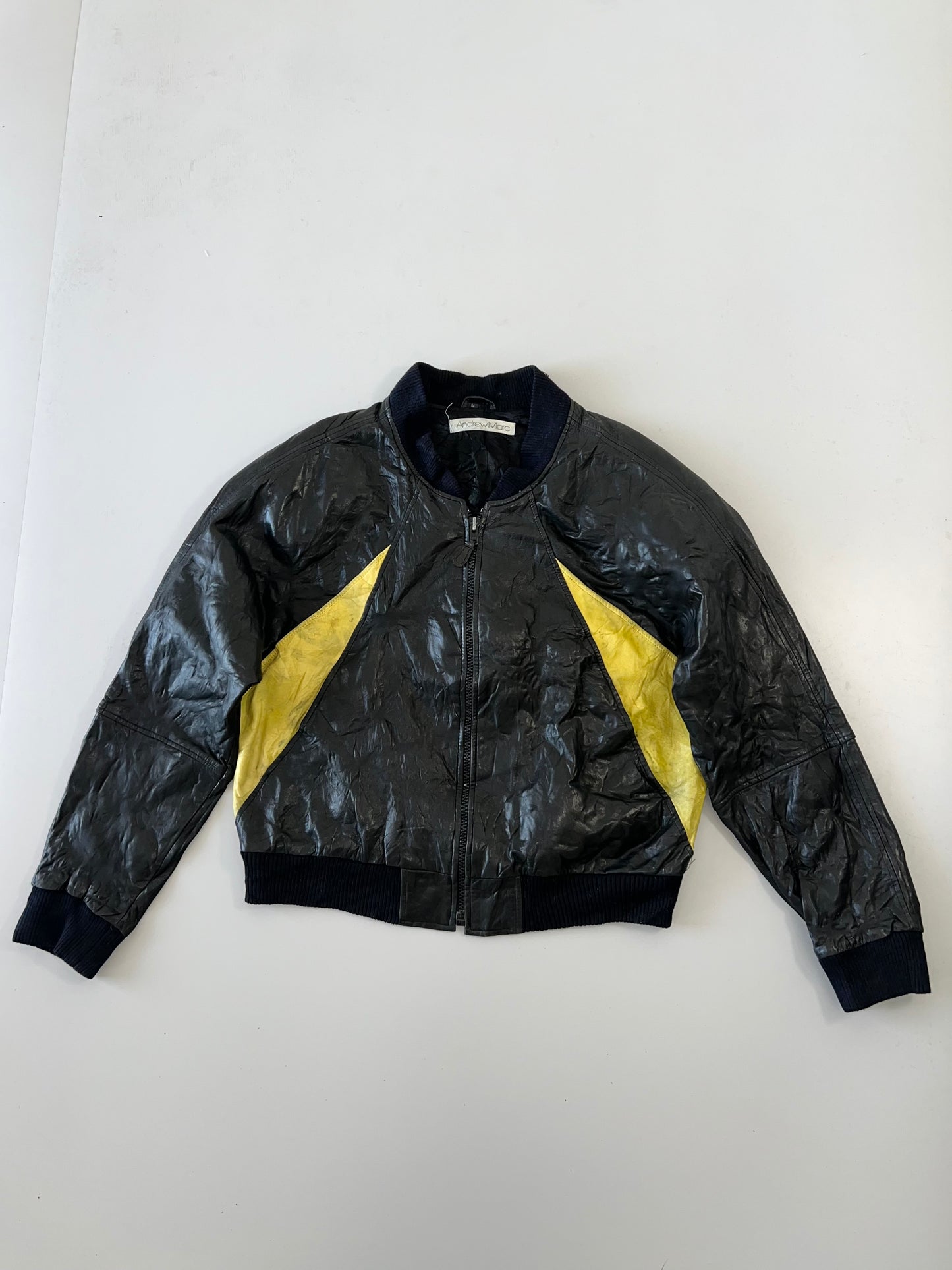 !                                             Andrew Mark Original Leather Jacket (L)