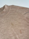 Vintage Yves Saint Laurent Pour Homme Beige Fine Knit Mock Neck Sweater (M)