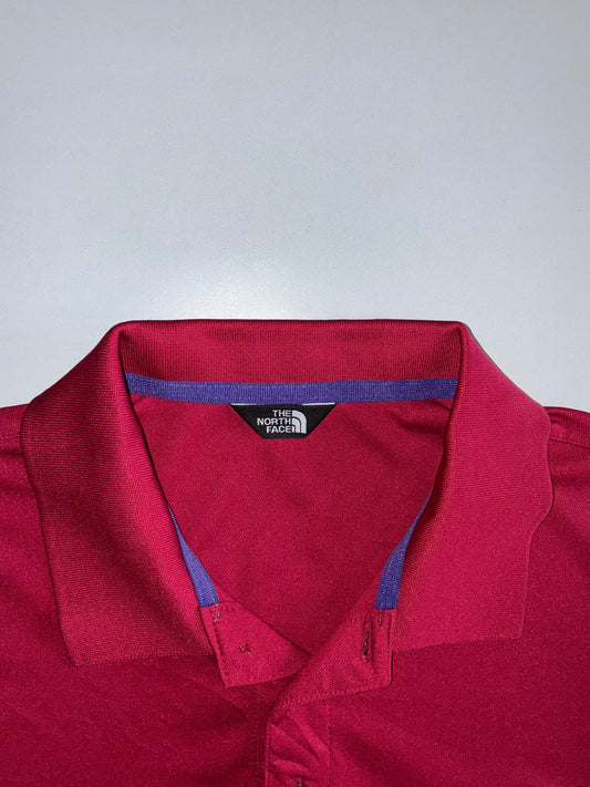 The North Face | Long Sleeve Performance Polo | Crimson Red (L)
