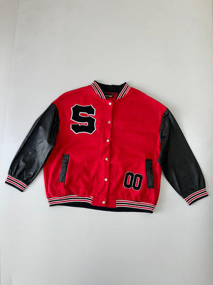 !                                                                                                                                                                                                       Super Premium Varsity Jacket (Leather sleeves) (XL/2XL)