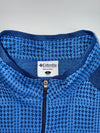 Columbia Houndstooth Print Quarter-Zip Fleece – Blue (M)