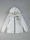 MLB New York Yankees White Sherpa-Lined Zip Hoodie – Embroidered NY Logo (S)