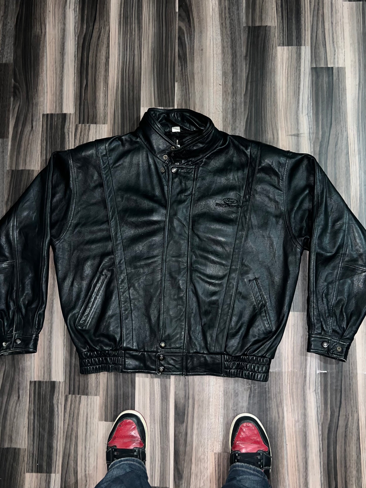 ZFORD MOTOR SPORTS Rare Original Leather Jacket (2XL)
