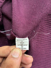 Vintage 90s Tommy Hilfiger Burgundy Striped V-Neck Sweater | Size (M)