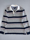 Tommy Hilfiger Striped Rugby Polo (Grey/Navy) (M)