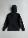 NASA x Pull&Bear Black Hooded Anorak Windbreaker with “National Aeronautics and Space Administration” Sleeve Tape (XS/S)