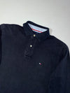 Vintage Tommy Hilfiger Black Long Sleeve Polo Shirt (L)