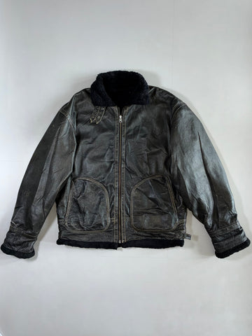 Wilsons Leather Reversible Shearling Bomber Jacket (Xl/2Xl)