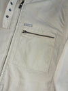 Vintage Calvin Klein Jeans Cream Zip-Up Cafe Racer Jacket (M)