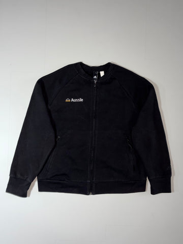 Adidas “Aussie” Embroidered Black Zip Bomber Sweatshirt (L)