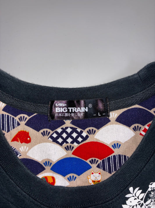Big Train | Lucky Goldfish Embroidered Long Sleeve Tee (L)