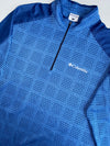 Columbia Houndstooth Print Quarter-Zip Fleece – Blue (M)