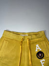 Abercrombie & Fitch Varsity Crest Yellow Fleece Shorts (W:30) (L:18)