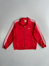 Adidas Track Jacket Red/White 3-Stripes Classic (M)