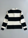 Polo Ralph Lauren PRL Monogram Black Cream Wide Stripe Heavy Cotton Rugby t-Shirt (L)