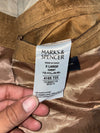 Marks & Spencer Blue Harbour Tan Suede Bomber Jacket (XL)