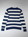 Tommy Hilfiger Navy Striped Linen Cotton Sweater – Crewneck, (M)