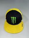 Vintage VR46 Monster Energy Yellow Black Flat Brim Cap (Adjustable)