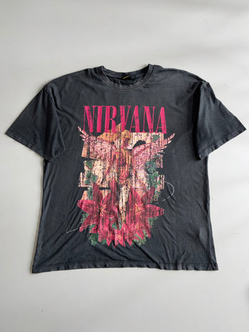 Nirvana Graphic Print Oversized Black T-Shirt – (2XL)