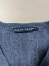 Ralph Lauren Blue Cable Knit V-Neck Sweater Women’s (XS)