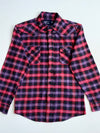 Vintage American Eagle Purple Red Plaid Flannel Shirt (M)