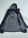Vintage Superdry Black Grey Fleece Lined Windcheater Jacket (XL)