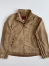 American Eagle Outfitters Tan Canvas Zip-Up Jacket with Quilted Lining Distressed (Xl/2Xl)