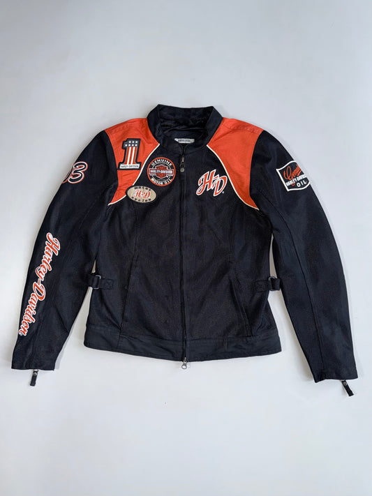 Harley-Davidson Riding Gear Padded Mesh Biker Jacket – Double Zipper, CE Armor Protection (XS)