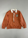 Adidas Originals 1972 Crest Lace-Up Rugby Collar Sweatshirt, Terracotta (M)