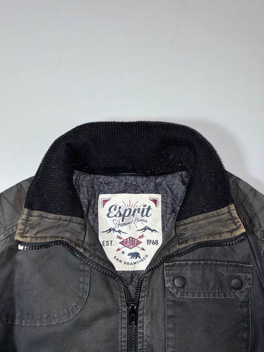 Esprit “Est. 1968” Waxed Bomber (Hidden Cap) Jacket (M)