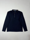 Vintage Fila Navy Blue Long Sleeve Polo Shirt (L)