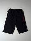 Vintage 90s Nike Black Snap Button 3/4 Track Shorts (W:30) (L:28)