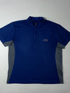 The North Face Quarter-Zip Short Sleeve Performance Jersey – Royal Blue / Grey (L)