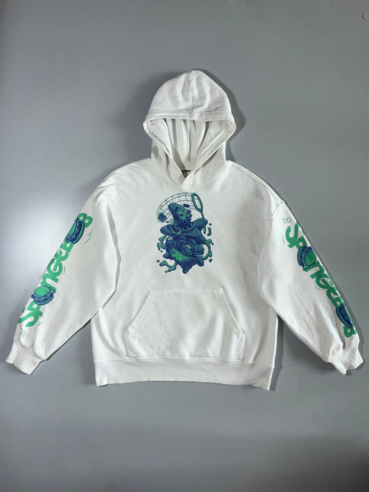 SpongeBob Graphic White Hoodie  (L)