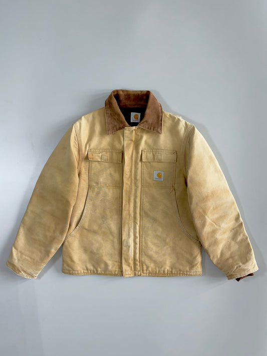 Carhartt USA Arctic Traditional Jacket Faded Tan Duck Canvas × Corduroy Collar (L/XL)