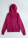 Roots Canada Magenta Full-Zip Hoodie with Felt Applique Logo – (XS)