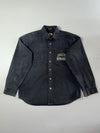 Harley-Davidson Washed Black Long-Sleeve Button-Up Shirt with Chest Logo (XL)