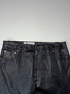 Vintage Otello Outdoor Sports Black Leather Straight Pants (W:36) (L:40)