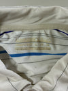 Nike Golf Striped Polo — White & Blue (XL)