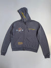 Ed Hardy 'Skull & Pistons' Rhinestone Zip-Up Jacket - Slate Grey (U.RARE) (M/L)