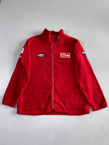Ferrari Michael Schumacher Red Fleece Jacket Magneti Marelli / Marlboro F1 Team Full-Zip Fleece (XL)