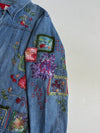 Vintage Coldwater Creek Embroidered Patchwork Denim Jacket women’s (XL)